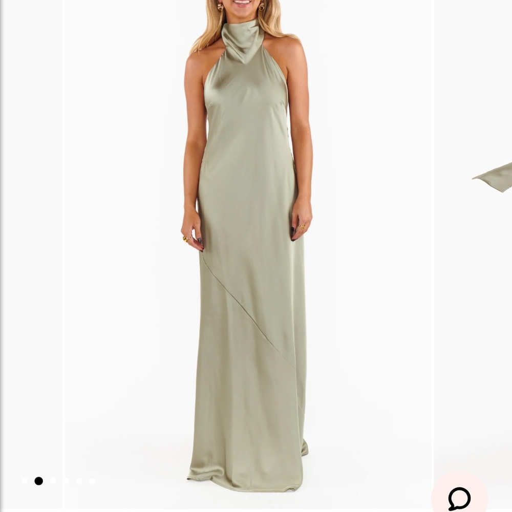 Show Me Your MuMu Green Halter Maxi Dress